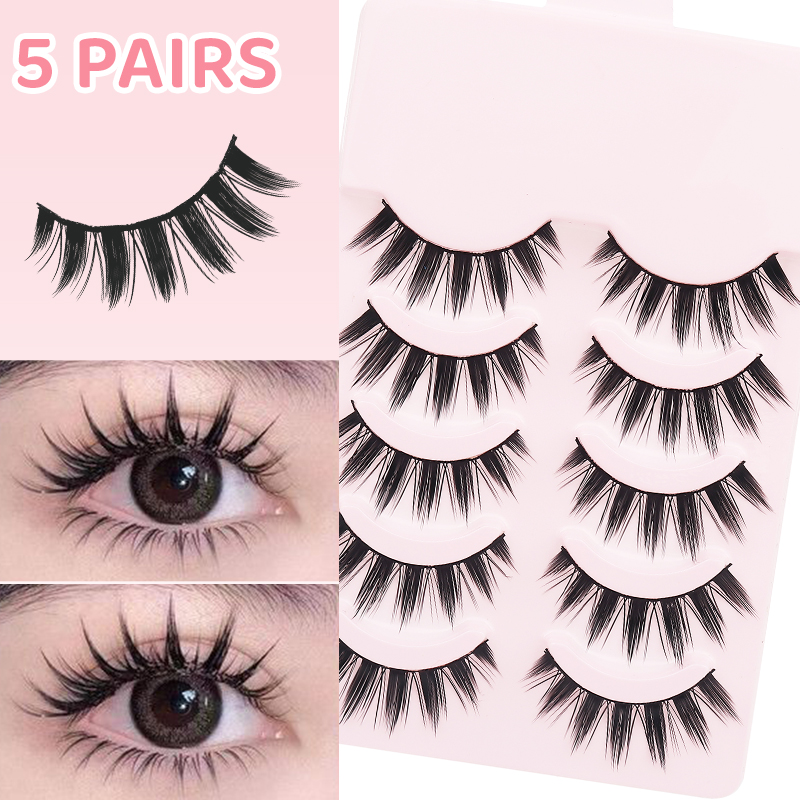 Eyelash Extension Anime - DINGSEN 5 Paia di Ciglia Finte