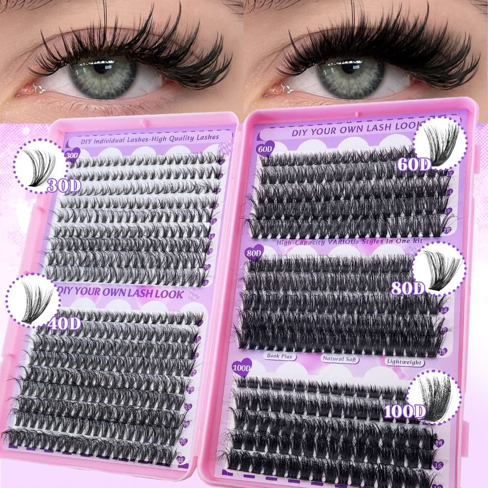 Eyelash Extension Wispy Look - Kit di Extension Ciglia Fai-da-Te, Ciglia