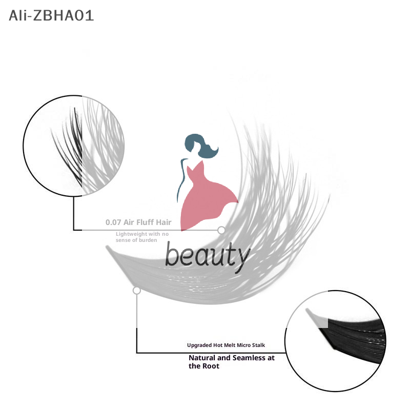 Individual Lash Tray - Ciglia Finte 3D Effetto Visone, Extension