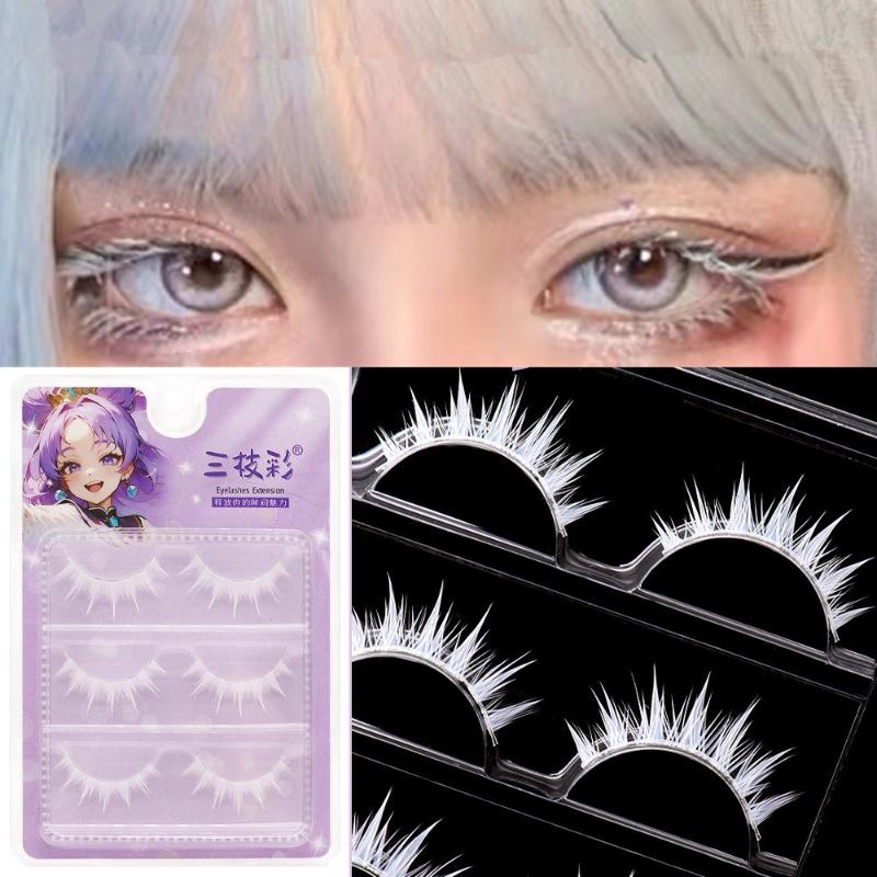 Ciglia finte bianche, 3 paia,  - Eyelash Extension Anime recensione e prezzo