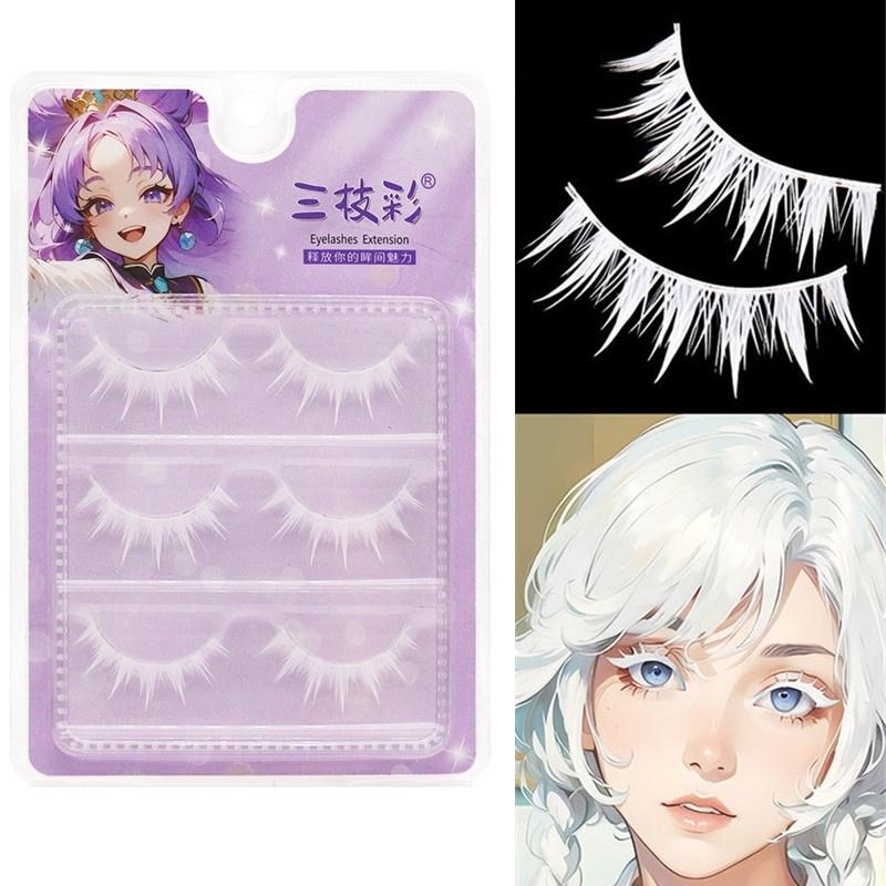 Ciglia finte bianche, 3 paia,  - Eyelash Extension Anime recensione e prezzo