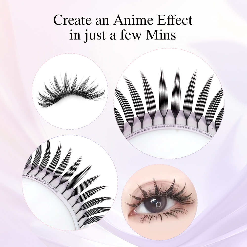 NAGARAKU Premade Spire Ciglia  - Eyelash Extension Anime recensione e prezzo