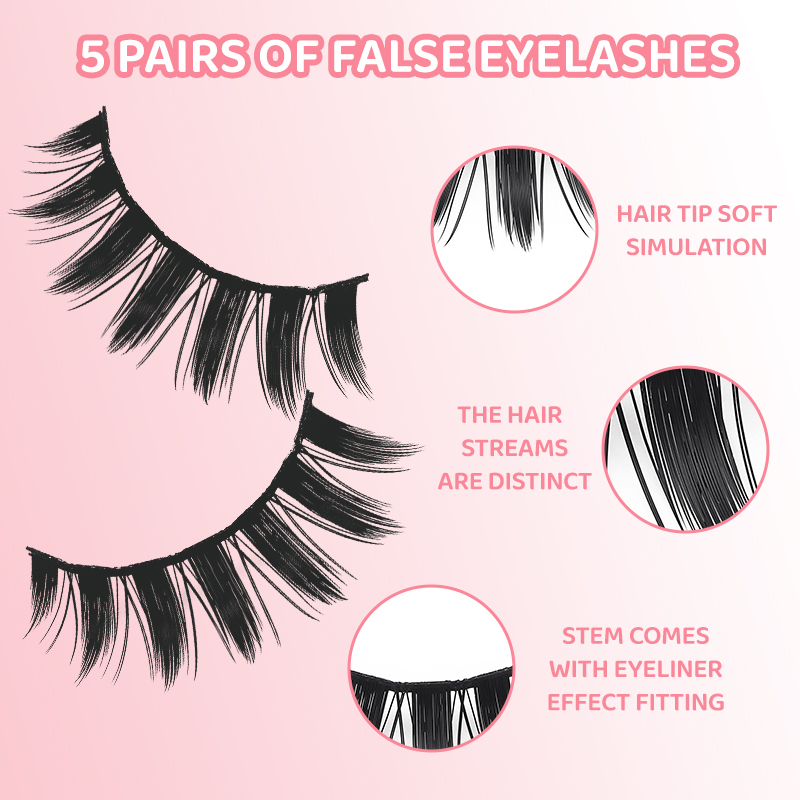 DINGSEN 5 Paia di Ciglia Finte - Eyelash Extension Anime recensione e prezzo